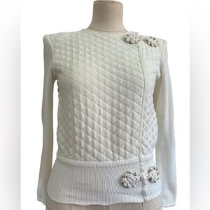 Vintage Valentino Cheongsam quilted sweater